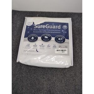 SureGuard Box Spring Encasement 8-11" Depth, Queen, White, Waterproof READ